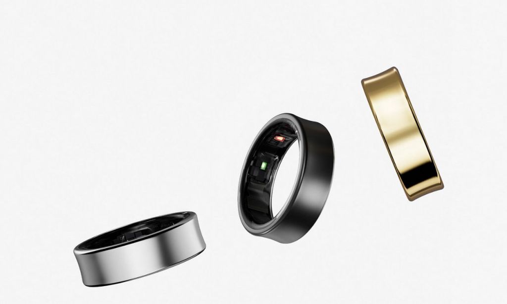 세 가지 색상으로 제공되는 정품 Samsung Galaxy Ring의 제품 이미지