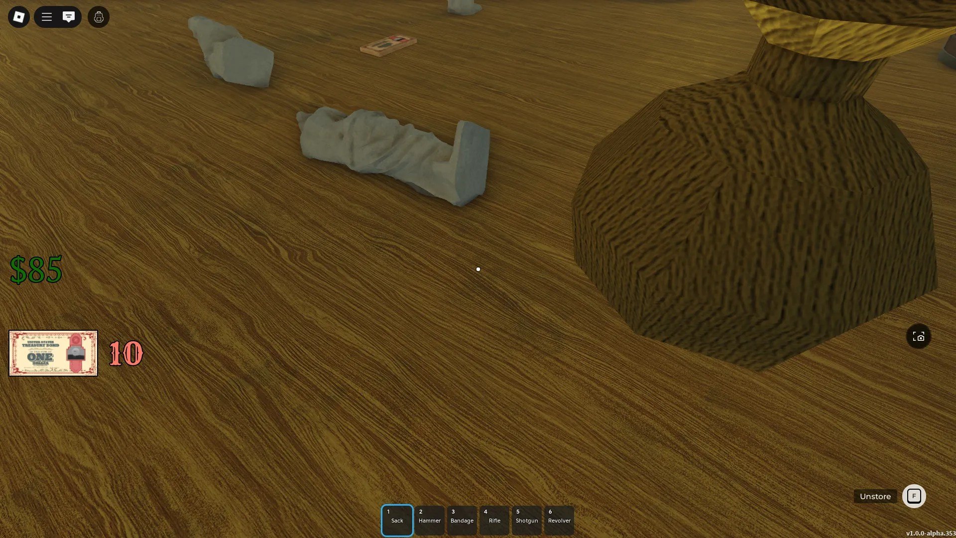 Dead Rails Roblox 경험에서 채권을 수집하는 플레이어