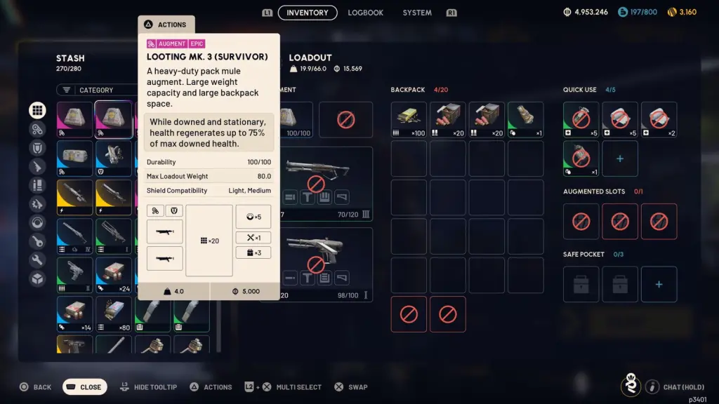 Survivor augment in ARC Raiders